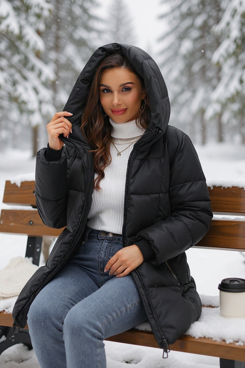 Ylva | Lång Pufferjacka