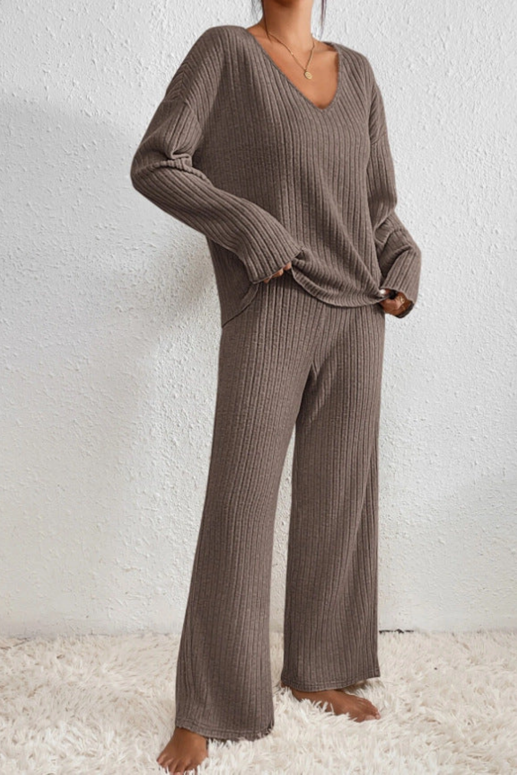 Hanna | Soft Ribbad Lounge Set