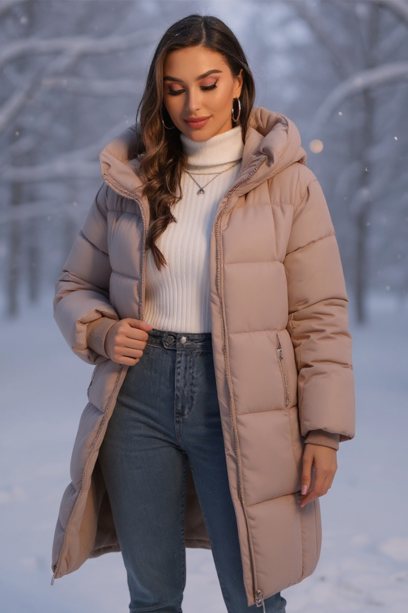 Ylva | Lång Pufferjacka