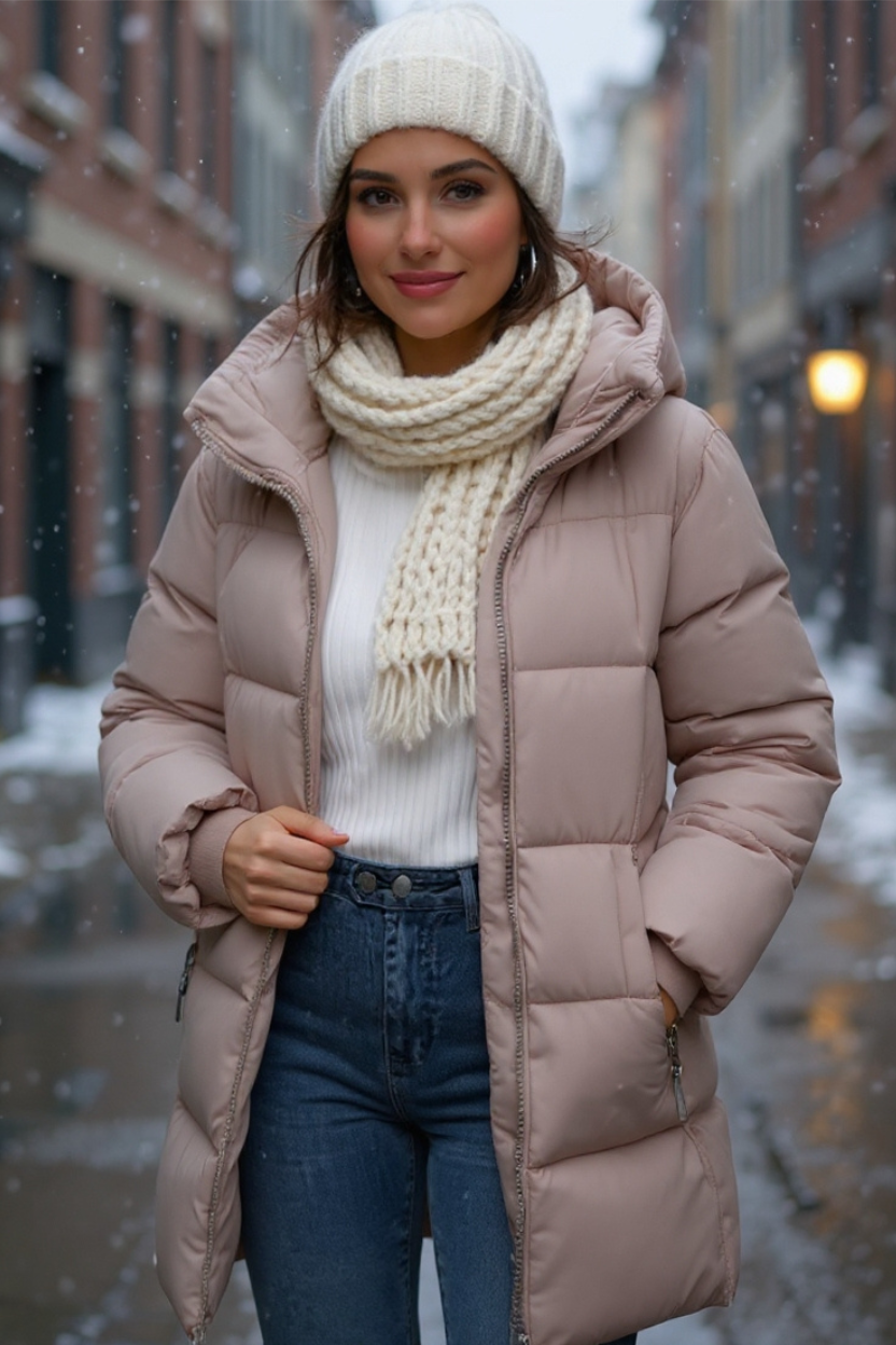 Elsa | Lång Pufferjacka