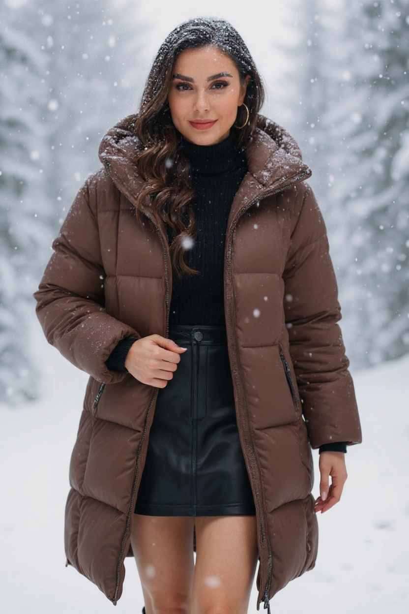 Elsa | Lång Pufferjacka