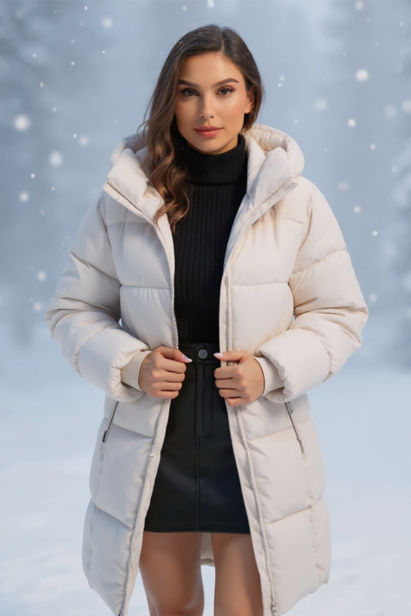 Ylva | Lång Pufferjacka